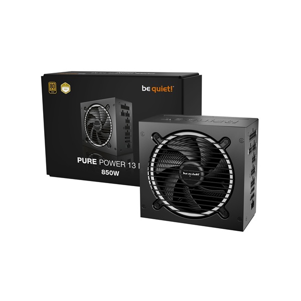 Be Quiet! Tápegység 850W - PURE POWER 13 M (80+ Gold, ATX3.1, PCIe5.1, moduláris, fekete)