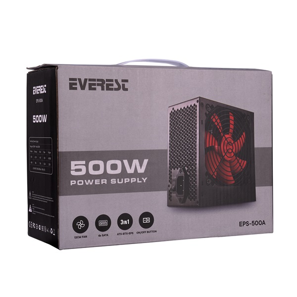 Everest Tápegység - 500W EPS-500A (12cm ventilátor)