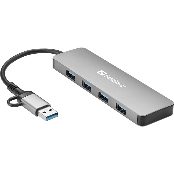 Sandberg USB Hub - USB-C/A to 4xUSB 3.0 Hub