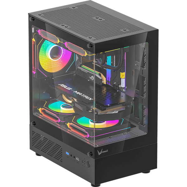 Formula Számítógépház - Crystal Z1CM Black (fekete, ablakos, mATX, 1xUSB3.0, 1xType-C)