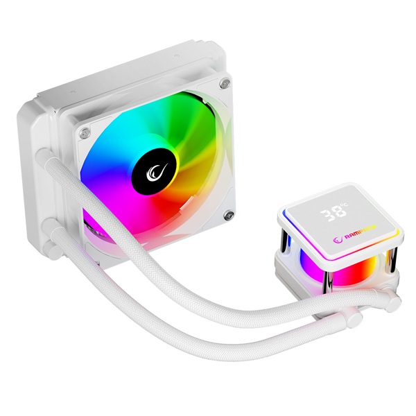 Rampage CPU Water Cooler - INFINITE V120 (36,9dB max., 98,54 m3/h; 12cm, A-RGB LED, fehér)