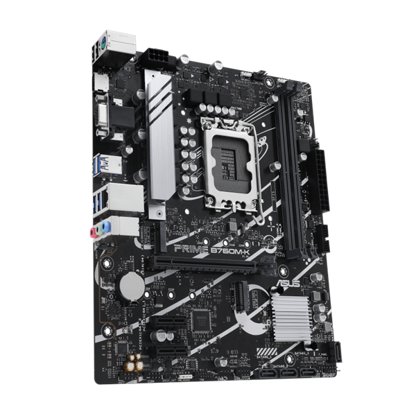 Asus Alaplap - Intel PRIME B760M-K s1700 (B760, 2xDDR5 8000MHz, 4xSATA3, 2xM.2, HDMI+VGA)