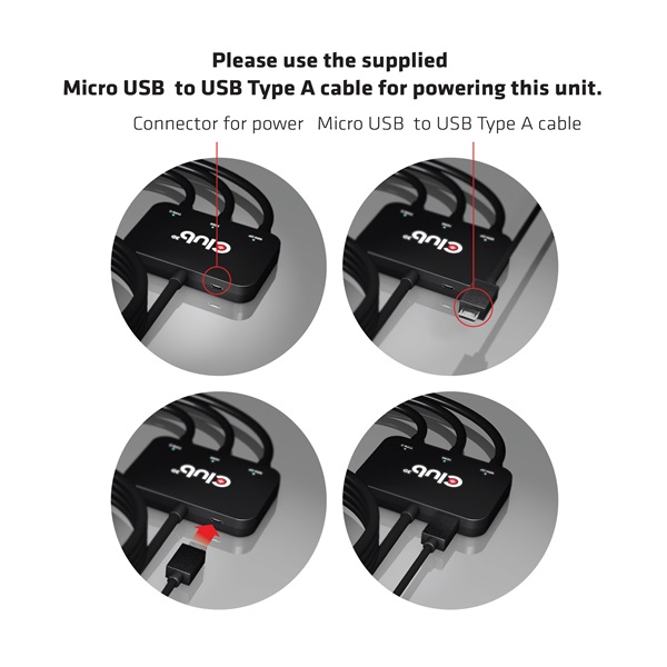 Club 3D Átalakító - CAC-1630 (USB-C + HDMI + MiniDisplayport to HDMI 4K60Hz, M/M, 32AVG)