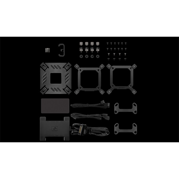 DeepCool CPU Water Cooler - SPARTACUS 360 (max 32,23dB; max. 135,73 m3/h; 3x12cm, LED kijelzõ, fekete)