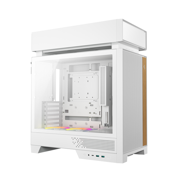 DeepCool Számítógépház - CL660 WH (fehér, 2x120mm A-RGB, ATX, 2xUSB3.0, 1xUSB-C)