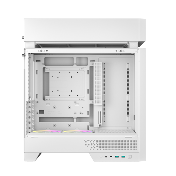 DeepCool Számítógépház - CL660 WH (fehér, 2x120mm A-RGB, ATX, 2xUSB3.0, 1xUSB-C)