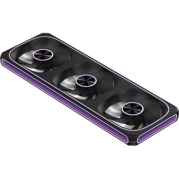 Formula Cooler 12cm - 3db Air Fusion 3 BK (37,93dB,max.39,64 CFM, PWM4-Pin+ARGB3-Pin, hydro bearing, ház hûtésre, ARGB)