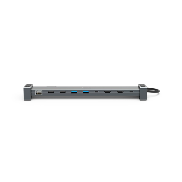 Hama USB HUB - 200145 (USB-C 9n1, 3xUSB 3.1, 2xUSB 2.0, 2xUSB-C, 1xHDMI, 1xLAN, 100W PD, szürke)