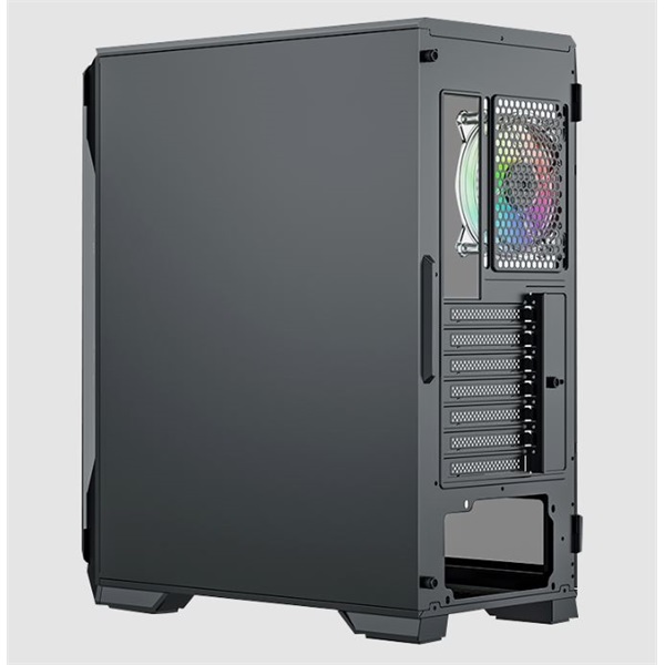 KEEP OUT Számítógépház - XC-901 PRO (fekete, ablakos, 4x12cm ARGB venti, microATX, 1xUSB3.0, 1xType-C)