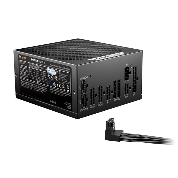 Be Quiet! Tápegység 1200W - POWER ZONE 2 (80+ Platinum, ATX3.1, moduláris, félpasszív ventilátor, fekete)