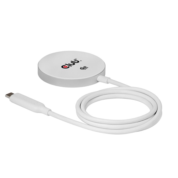 Club 3D Vezeték nélküli töltõ - CAC-3026 (Qi2 25W Wireless, 1m, fehér)