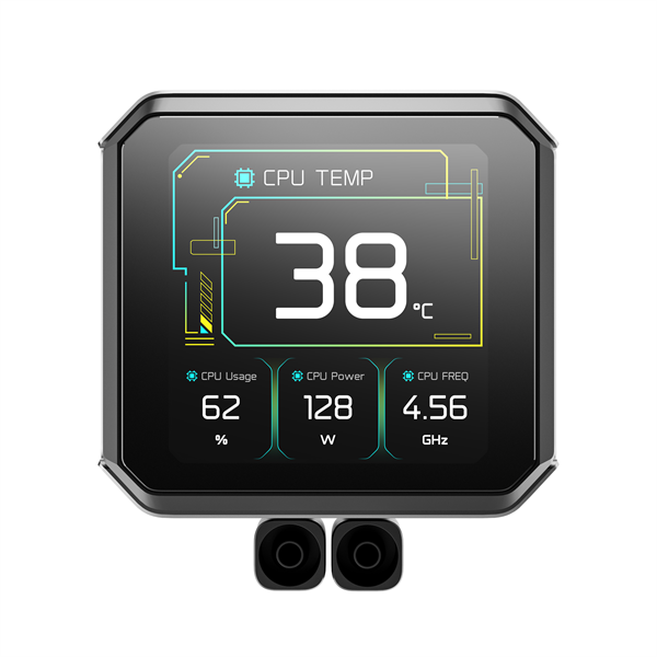 DeepCool CPU Water Cooler - SPARTACUS 420 (32,69dB max;. 191,13 m3/h; 3x14cm, LED kijelzõ, fekete)