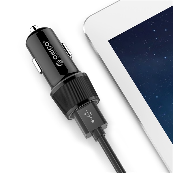 ORICO autós töltõ - UCC-2U-BK (Szivargyújtós, USB-A+USB-C, fekete)