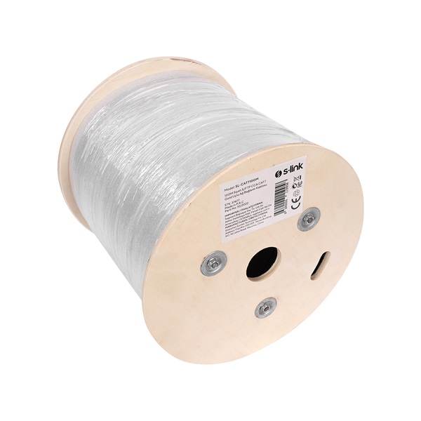 S-link Kábel - SL-CAT7100M (S/FTP patch kábel, CAT7, fekete, aranyozott, 100m)