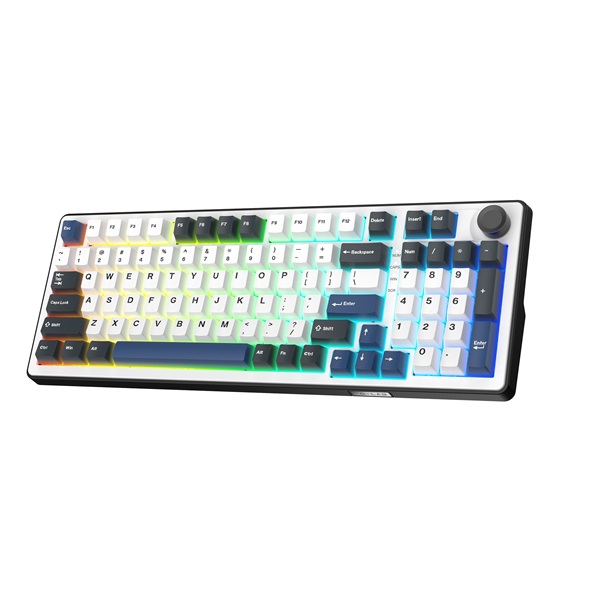 The G-Lab Gamer Billentyûzet - KEYZ ELITE 400 HE BW/US (RGB, cserélhetõ Mágneses switch, 8000Hz, USB, angol)