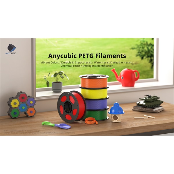 ANYCUBIC 3D Filament - PETG Filament Orange AHPEVO-102 (Narancssárga, 1kg)