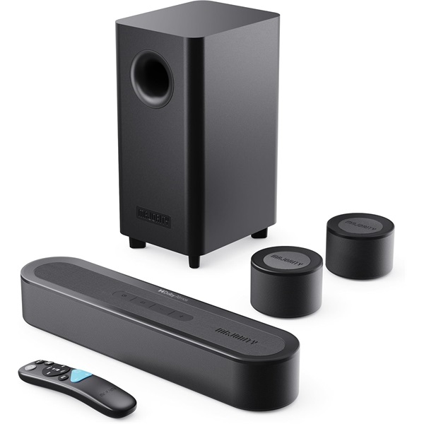 Majority Hangszóró Soundbar - Bowfell Halo 5.1 Atmos (300W, BT 5.3, HDMI ARC, AUX, USB, Optikai, Távírányító, Mélynyomó)