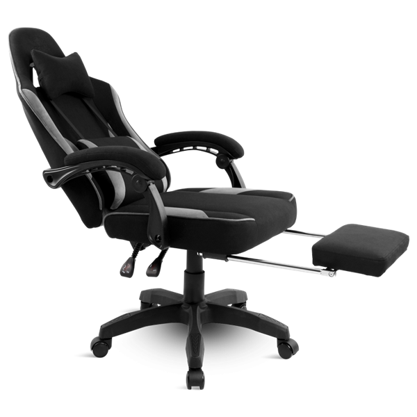 Spirit of Gamer szék - RAVEN (állítható dõlés/magasság; kihajtható lábtartó; max.120kg-ig, fekete)