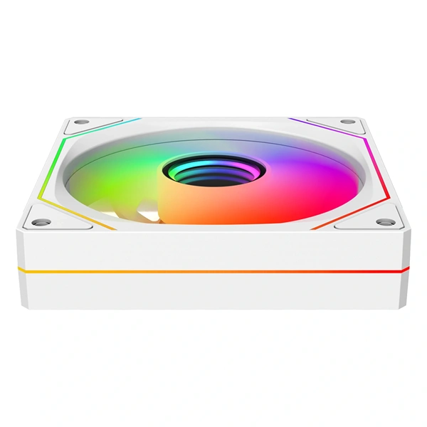 Rampage Cooler 12cm - 7C-120BR (max 21,2 dBA, Reverse, 65,41 m3/h, ház hûtésre, A-RGB LED, fehér)