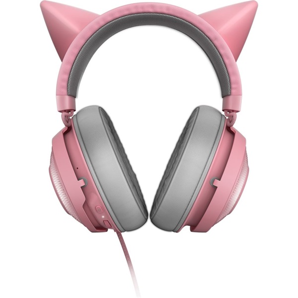 Razer Fejhallgató - Kraken Kitty V2 Pro (USB, mikrofon, hangerõszabályzó, 2m kábel, rózsaszín)