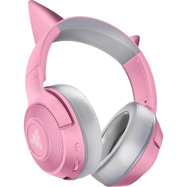 Razer Fejhallgató - Kraken Kitty V2 Pro (USB, mikrofon, hangerõszabályzó, 2m kábel, rózsaszín)