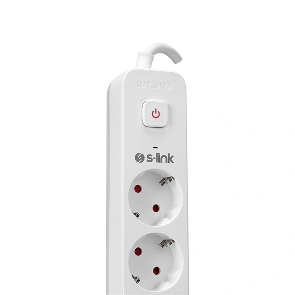 S-Link Túlfeszültségvédõ - SPG501S (1,5m, 750 Joule, 16A, 3680W, 5db schuko, fehér)